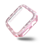 Schutzhülle mit doppelreihigen Diamanten, für Apple Watch Series 6 / 5 / 4 / SE 2025 / 2023 / 2022 40mm, für Apple Watch Series 3 & 2 & 1 42mm