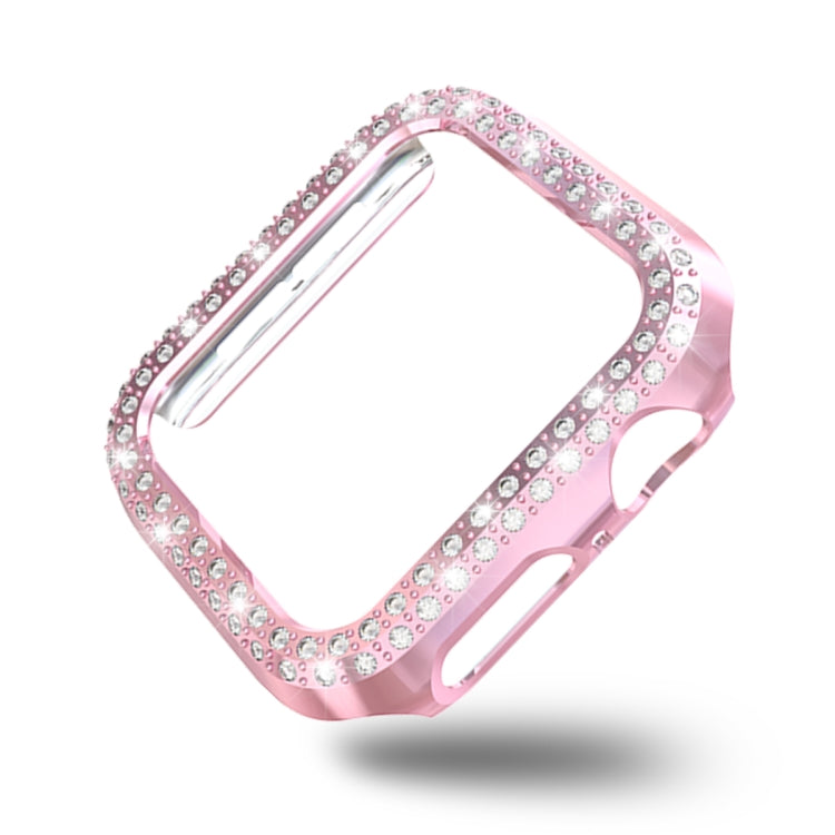 Schutzhülle mit doppelreihigen Diamanten, für Apple Watch Series 6 / 5 / 4 / SE 2025 / 2023 / 2022 40mm, für Apple Watch Series 3 & 2 & 1 42mm