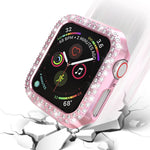 Schutzhülle mit doppelreihigen Diamanten, für Apple Watch Series 6 / 5 / 4 / SE 2025 / 2023 / 2022 40mm, für Apple Watch Series 3 & 2 & 1 42mm