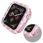 Schutzhülle mit doppelreihigen Diamanten, für Apple Watch Series 6 / 5 / 4 / SE 2025 / 2023 / 2022 40mm, für Apple Watch Series 3 & 2 & 1 42mm