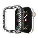 Schutzhülle mit doppelreihigen Diamanten, für Apple Watch Series 6 / 5 / 4 / SE 2025 / 2023 / 2022 40mm, für Apple Watch Series 3 & 2 & 1 42mm