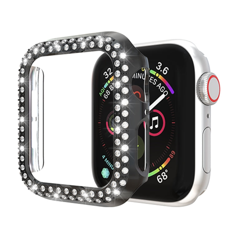Schutzhülle mit doppelreihigen Diamanten, für Apple Watch Series 6 / 5 / 4 / SE 2025 / 2023 / 2022 40mm, für Apple Watch Series 3 & 2 & 1 42mm