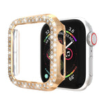 Schutzhülle mit doppelreihigen Diamanten, für Apple Watch Series 6 / 5 / 4 / SE 2025 / 2023 / 2022 40mm, für Apple Watch Series 3 & 2 & 1 42mm
