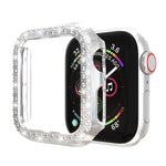 Schutzhülle mit doppelreihigen Diamanten, für Apple Watch Series 6 / 5 / 4 / SE 2025 / 2023 / 2022 40mm, für Apple Watch Series 3 & 2 & 1 42mm