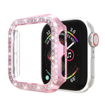Schutzhülle mit doppelreihigen Diamanten, für Apple Watch Series 6 / 5 / 4 / SE 2025 / 2023 / 2022 40mm, für Apple Watch Series 3 & 2 & 1 42mm