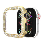 Schutzhülle mit doppelreihigen Diamanten, für Apple Watch Series 6 / 5 / 4 / SE 2025 / 2023 / 2022 40mm, für Apple Watch Series 3 & 2 & 1 42mm