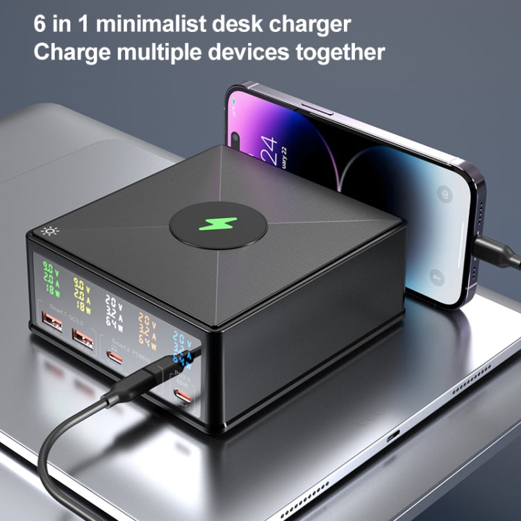 868H 6 in 1 160W 3 PD Typ-C + 2 QC3.0 USB Ports Mehrfachanschluss Ladegerät, 868H