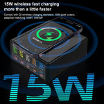 868H 6 in 1 160W 3 PD Typ-C + 2 QC3.0 USB Ports Mehrfachanschluss Ladegerät, 868H