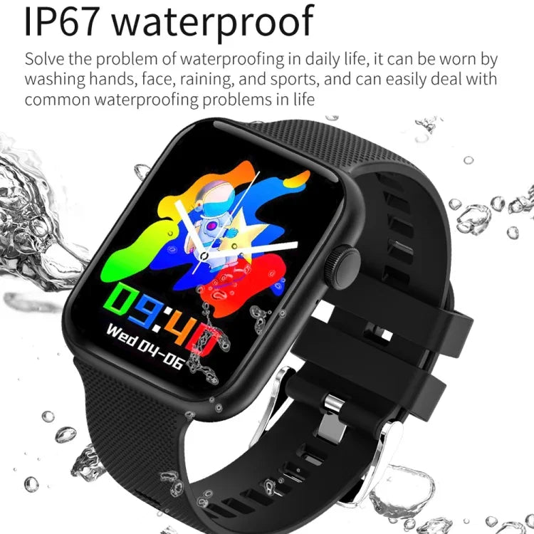 HT15 Smartwatch mit 1,85 Zoll Silikonarmband, IP67 wasserdicht, unterstützt Bluetooth-Anrufe und Schlafüberwachung