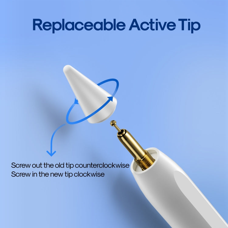 JOYROOM JR-X9S Aluminiumlegierung Aktiver Stylus-Stift mit Ersatzspitzen, JR-X9S