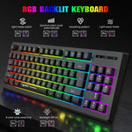 HXSJ L100 87 Tasten RGB Hintergrundbeleuchtete Folien-2.4G-Funk-Tastatur
