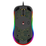 HXSJ X600 6 Tasten RGB leuchtende Makro-Programmierbare Kabelgebundene Gaming-Maus, X600