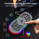 HXSJ X600 6 Tasten RGB leuchtende Makro-Programmierbare Kabelgebundene Gaming-Maus, X600
