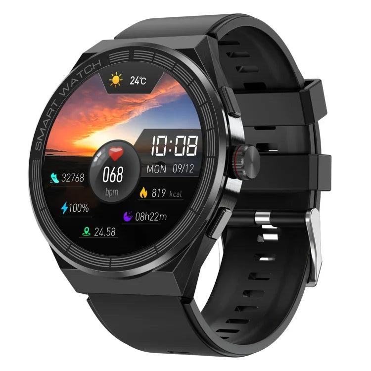 BM01 1,45 Zoll Silikonarmband IP68 wasserdichte Smartwatch unterstützt Bluetooth-Anrufe / NFC, Silikonarmband (Silber), Silikonarmband (Schwarz)