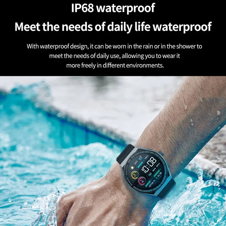 BM01 1,45 Zoll Silikonarmband IP68 wasserdichte Smartwatch unterstützt Bluetooth-Anrufe / NFC, Silikonarmband (Silber), Silikonarmband (Schwarz)