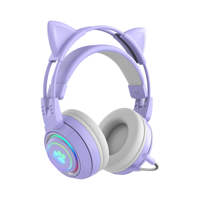 T25 RGB Stereo Katzenohren Bluetooth Kabellose Kopfhörer mit Abnehmbarem Mikrofon