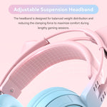 T25 RGB Stereo Katzenohren Bluetooth Kabellose Kopfhörer mit Abnehmbarem Mikrofon