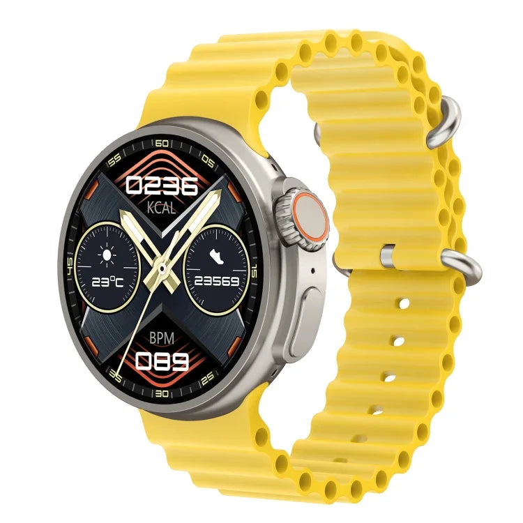 K9 Ultra Pro Smartwatch mit 3,5 cm Silikonarmband, IP67 wasserdicht, unterstützt Bluetooth-Anrufe und NFC