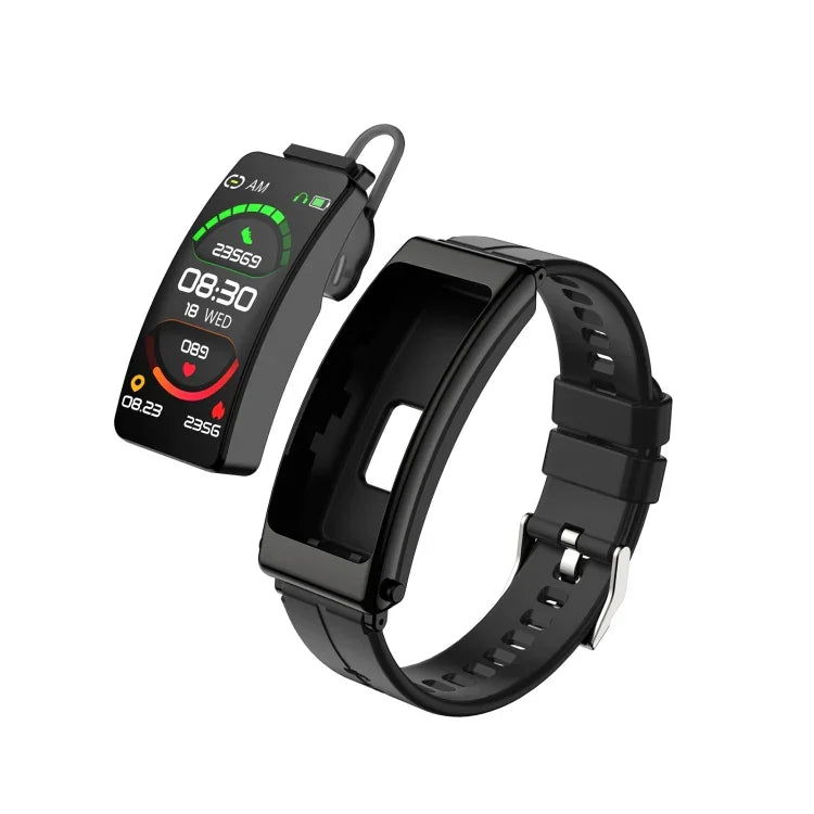 K13 1,14 Zoll Silikonarmband-Kopfhörer, abnehmbar, Smartwatch-Unterstützung, Bluetooth-Anrufe, Silikonarmband (Schwarz), Silikonarmband (Rot), Silikonarmband (Schwarz-Silber)