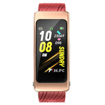K20 1.14 inch Silicone Band Earphone Detachable Life Waterproof Smart Watch Support Bluetooth Call, Silicone Band (Black Rose Gold)
