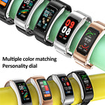 K60 1,08 Zoll Ohrhörer mit abnehmbarem Lederarmband, wasserdicht, für Smartwatch, unterstützt Bluetooth-Anrufe, Lederarmband (Schwarz/Silber), Lederarmband (Braun), Lederarmband (Schwarz), Lederarmband (Braun/Silber)