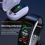 K60 1,08 Zoll Ohrhörer mit abnehmbarem Lederarmband, wasserdicht, für Smartwatch, unterstützt Bluetooth-Anrufe, Lederarmband (Schwarz/Silber), Lederarmband (Braun), Lederarmband (Schwarz), Lederarmband (Braun/Silber)