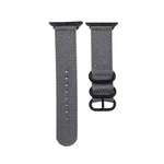 Schwarzes Canvas-Armband mit Dornschließe, für Apple Watch Series 8 &amp; 7 (41 mm) und Apple Watch Series 8 &amp; 7 (45 mm)