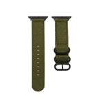 Schwarzes Canvas-Armband mit Dornschließe, für Apple Watch Series 8 &amp; 7 (41 mm) und Apple Watch Series 8 &amp; 7 (45 mm)
