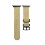 Schwarzes Canvas-Armband mit Dornschließe, für Apple Watch Series 8 &amp; 7 (41 mm) und Apple Watch Series 8 &amp; 7 (45 mm)