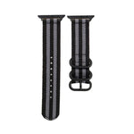 Schwarzes Canvas-Armband mit Dornschließe, für Apple Watch Series 8 &amp; 7 (41 mm) und Apple Watch Series 8 &amp; 7 (45 mm)
