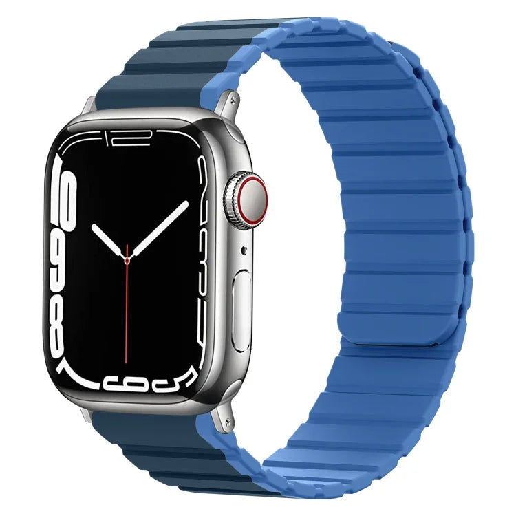 Intelligentes magnetisches Silikon-Armband, für Apple Watch Series 8 &amp; 7 (41 mm) und Apple Watch Series 8 &amp; 7 (45 mm)