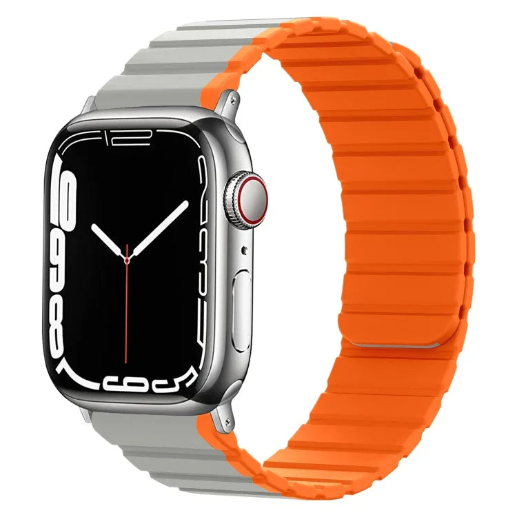 Intelligentes magnetisches Silikon-Armband, für Apple Watch Series 8 &amp; 7 (41 mm) und Apple Watch Series 8 &amp; 7 (45 mm)