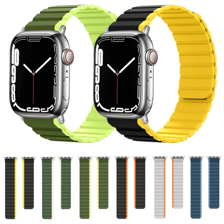 Intelligentes magnetisches Silikon-Armband, für Apple Watch Series 8 &amp; 7 (41 mm) und Apple Watch Series 8 &amp; 7 (45 mm)