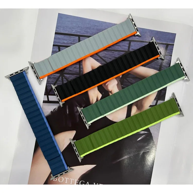 Intelligentes magnetisches Silikon-Armband, für Apple Watch Series 8 &amp; 7 (41 mm) und Apple Watch Series 8 &amp; 7 (45 mm)