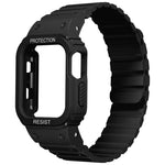 Silikonarmband mit integriertem Rahmen, für Apple Watch Series 8 &amp; 7 (41 mm), SE 2 &amp; 6, SE, 5 &amp; 4 (40 mm), Apple Watch Ultra (49 mm) und Apple Watch Series 8 &amp; 7 (45 mm), SE 2 &amp; 6, SE, 5 &amp; 4 (44 mm).