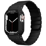 Silikonarmband mit integriertem Rahmen, für Apple Watch Series 8 &amp; 7 (41 mm), SE 2 &amp; 6, SE, 5 &amp; 4 (40 mm), Apple Watch Ultra (49 mm) und Apple Watch Series 8 &amp; 7 (45 mm), SE 2 &amp; 6, SE, 5 &amp; 4 (44 mm).