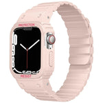 Silikonarmband mit integriertem Rahmen, für Apple Watch Series 8 &amp; 7 (41 mm), SE 2 &amp; 6, SE, 5 &amp; 4 (40 mm), Apple Watch Ultra (49 mm) und Apple Watch Series 8 &amp; 7 (45 mm), SE 2 &amp; 6, SE, 5 &amp; 4 (44 mm).