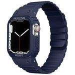 Silikonarmband mit integriertem Rahmen, für Apple Watch Series 8 &amp; 7 (41 mm), SE 2 &amp; 6, SE, 5 &amp; 4 (40 mm), Apple Watch Ultra (49 mm) und Apple Watch Series 8 &amp; 7 (45 mm), SE 2 &amp; 6, SE, 5 &amp; 4 (44 mm).