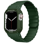 Silikonarmband mit integriertem Rahmen, für Apple Watch Series 8 &amp; 7 (41 mm), SE 2 &amp; 6, SE, 5 &amp; 4 (40 mm), Apple Watch Ultra (49 mm) und Apple Watch Series 8 &amp; 7 (45 mm), SE 2 &amp; 6, SE, 5 &amp; 4 (44 mm).