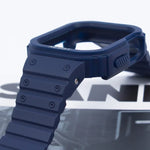 Silikonarmband mit integriertem Rahmen, für Apple Watch Series 8 &amp; 7 (41 mm), SE 2 &amp; 6, SE, 5 &amp; 4 (40 mm), Apple Watch Ultra (49 mm) und Apple Watch Series 8 &amp; 7 (45 mm), SE 2 &amp; 6, SE, 5 &amp; 4 (44 mm).