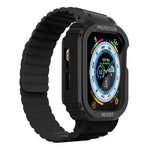 Silikonarmband mit integriertem Rahmen, für Apple Watch Series 8 &amp; 7 (41 mm), SE 2 &amp; 6, SE, 5 &amp; 4 (40 mm), Apple Watch Ultra (49 mm) und Apple Watch Series 8 &amp; 7 (45 mm), SE 2 &amp; 6, SE, 5 &amp; 4 (44 mm).