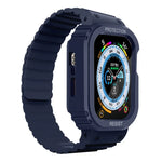 Silikonarmband mit integriertem Rahmen, für Apple Watch Series 8 &amp; 7 (41 mm), SE 2 &amp; 6, SE, 5 &amp; 4 (40 mm), Apple Watch Ultra (49 mm) und Apple Watch Series 8 &amp; 7 (45 mm), SE 2 &amp; 6, SE, 5 &amp; 4 (44 mm).