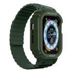 Silikonarmband mit integriertem Rahmen, für Apple Watch Series 8 &amp; 7 (41 mm), SE 2 &amp; 6, SE, 5 &amp; 4 (40 mm), Apple Watch Ultra (49 mm) und Apple Watch Series 8 &amp; 7 (45 mm), SE 2 &amp; 6, SE, 5 &amp; 4 (44 mm).