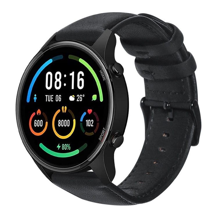 Ölwachs echtes Leder Uhrenarmband, für Xiaomi Mi Watch Color, für Samsung Gear S3, für Samsung Galaxy Watch3 45mm R840, für Samsung Galaxy Watch 46mm, für Honor MagicWatch 2 46mm / Magic / Watch Dream, für Fossil Men Sport