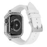 Kristallklares Polycarbonat-Gehäuse mit Silikonarmband, für Apple Watch Series 8 &amp; 7 (45 mm)