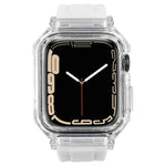 Kristallklares Polycarbonat-Gehäuse mit Silikonarmband, für Apple Watch Series 8 &amp; 7 (45 mm)