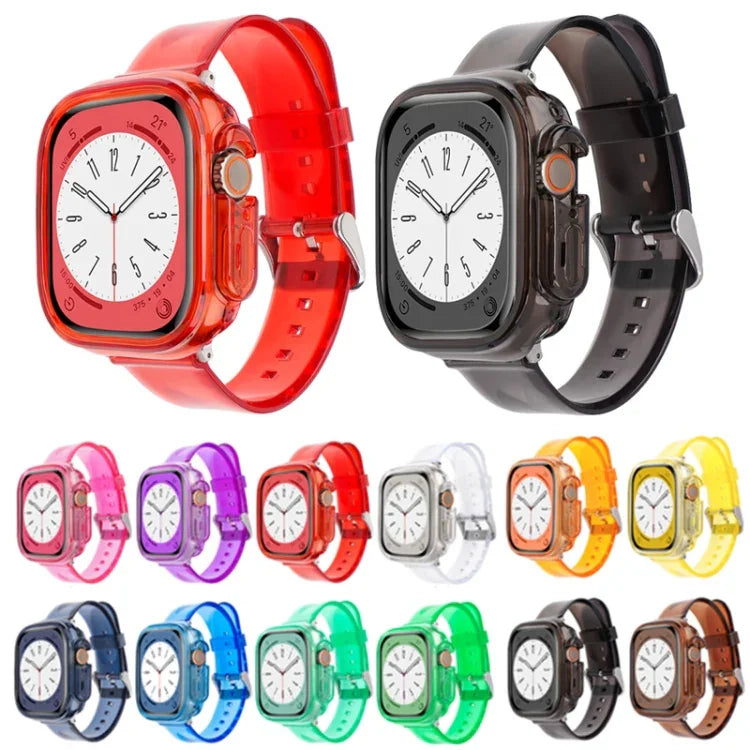 Glacier Jelly Klare TPU-Schutzhülle und Armband für Apple Watch Ultra 3 / 2 / 1 49 mm