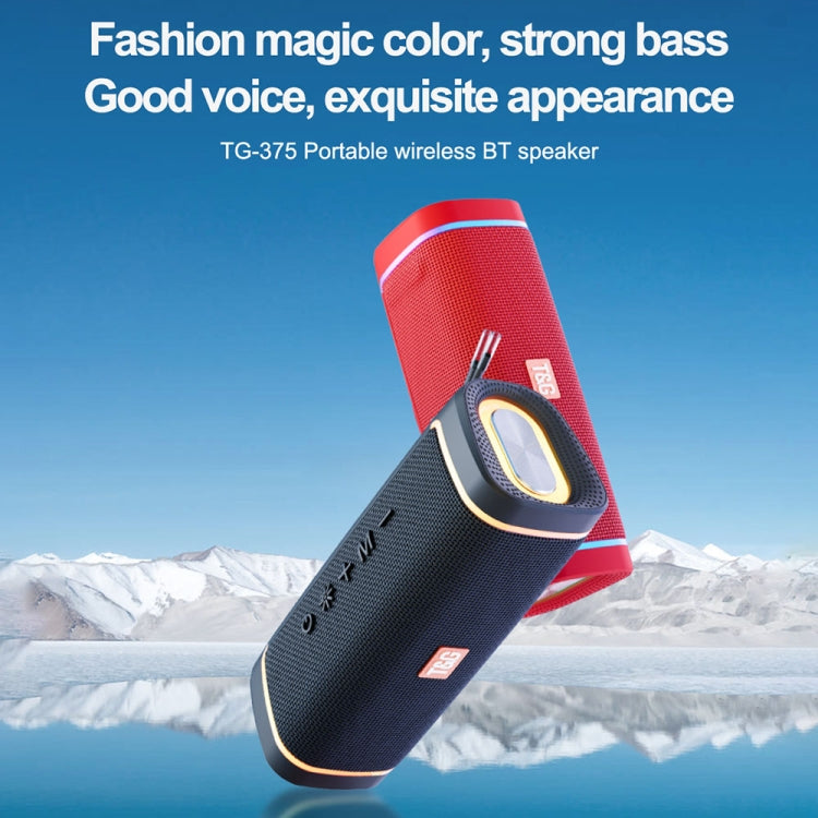 T&G TG375 Outdoor Tragbarer LED-Licht RGB Kabelloser Bluetooth Lautsprecher Subwoofer, TG375