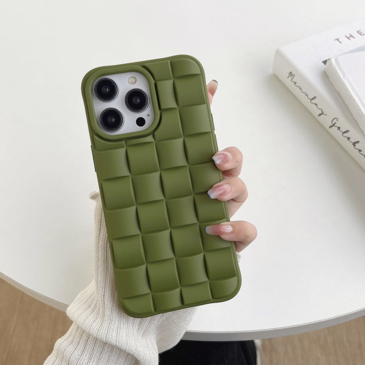 3D Cube Weave Texture Skin Feel Phone Case, For iPhone 14 Plus, For iPhone 13 Pro Max, For iPhone 13 Pro