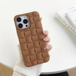 3D Cube Weave Texture Skin Feel Phone Case, For iPhone 13, For iPhone 12 Pro Max, For iPhone 12 Pro